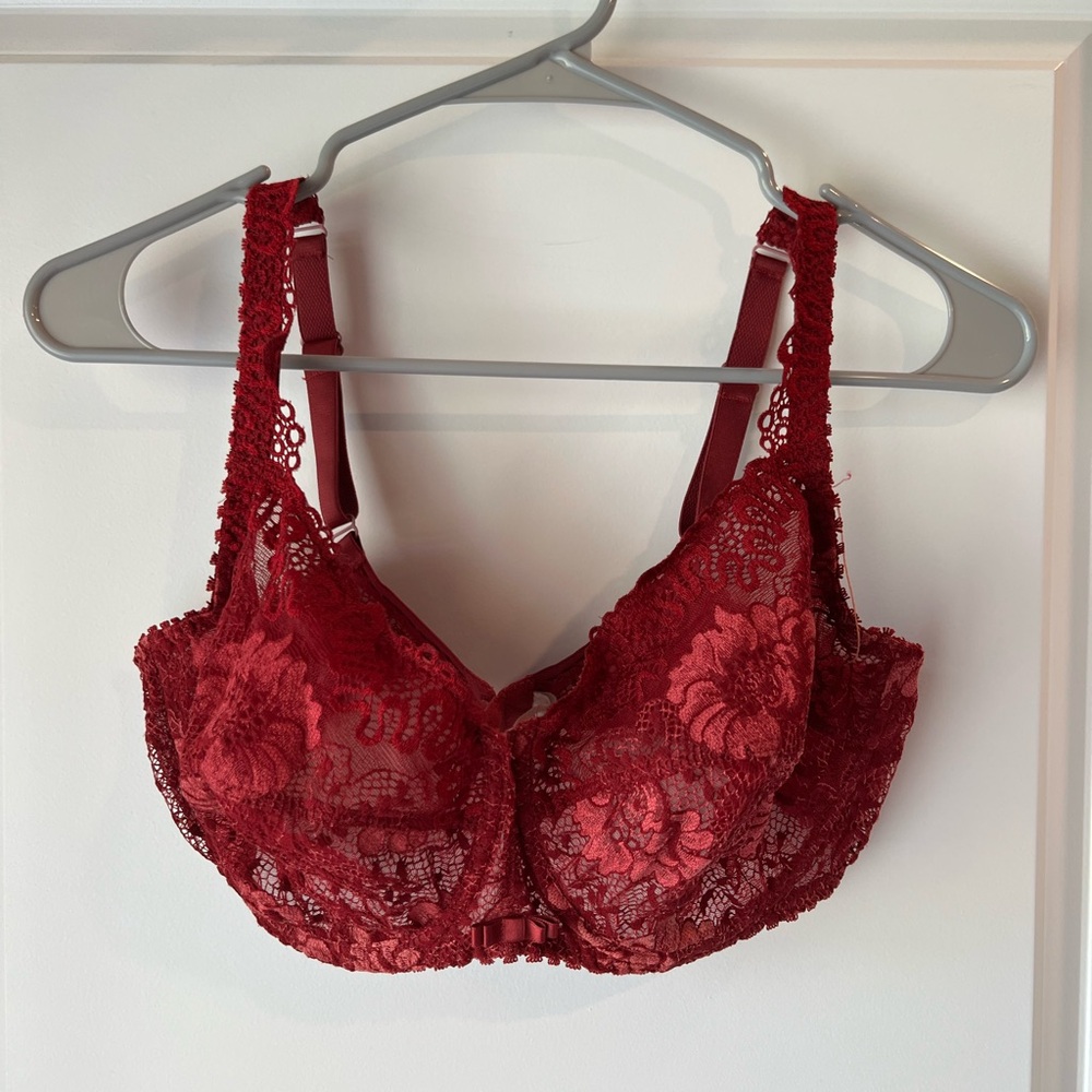 Rien Elegant Lace Underwire Bra - Red. 38D